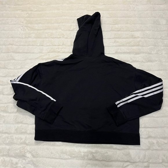 Adidas Black Cropped Hoodie (Medium) - Picture 2 of 5